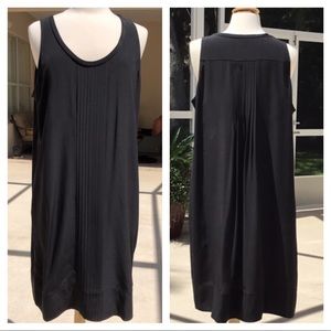 NEW! Eileen Fisher 100% Silk Crepe De Chine Dress - Black Sz. XL